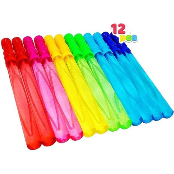 14.6’’ Big Bubble Wands for Kids, 1 Dozen Bubble Wand Bulk with Bubbles - Picture 1 of 6